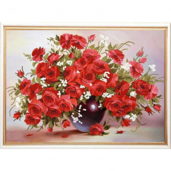 Рисунок на ткани (Бисер) КОНЁК арт. 8449 Букет роз 29х39 см