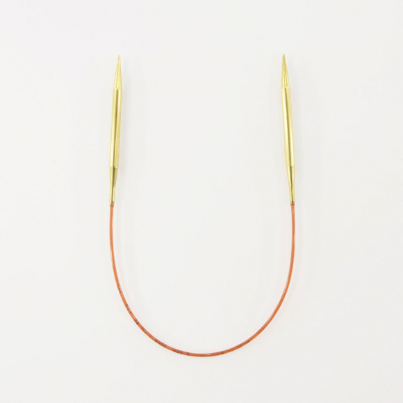 158244_Спицы круговые позолоченные с удлиненным кончиком, №5,5, 40 см