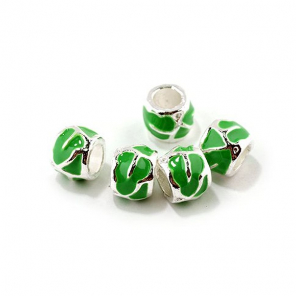 Бусины металлические с эмалью арт.PN-D10 цв.7 7х10мм, in ? 5мм