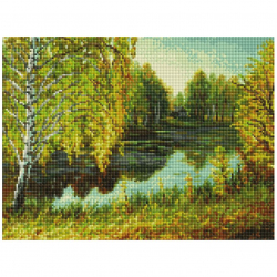 Набор Белоснежка для изготовления картин со стразами на подрамнике арт.БЛ.399-ST-S Родные места 30х40 см