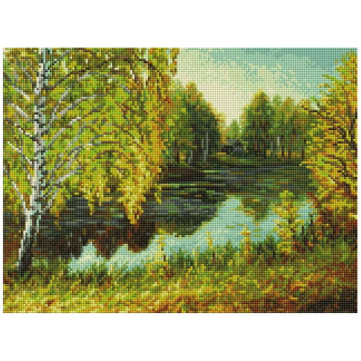 Набор Белоснежка для изготовления картин со стразами на подрамнике арт.БЛ.399-ST-S Родные места 30х40 см