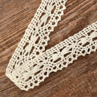 173819_Хлопковое кружево, 25 мм, цвет белый
