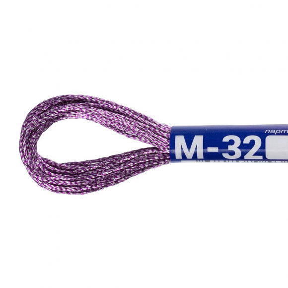 Нитки для вышивания Gamma мулине NM металлик 100% полиэстер 12 x 8 м цв.М-32 сиреневый