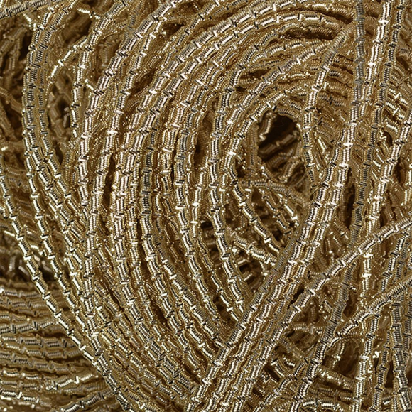 Канитель мягкая, гладкая арт.KAN/MS1,5-15 глянец, цв.светлое золото уп.100 г