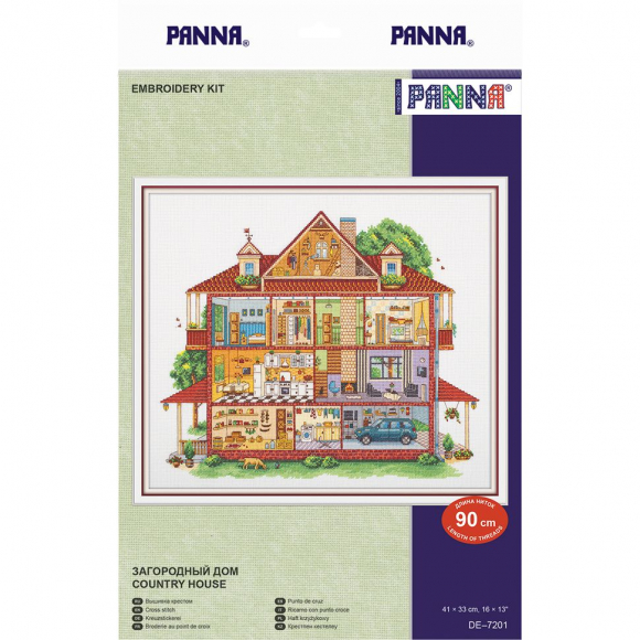 Набор для вышивания PANNA арт. DE-7201 Загородный дом 41х33 см