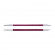 29255 Knit Pro Спицы съемные для вязания Royale 4мм для длины тросика 28-126см, ламинированная береза, розовая фуксия, 2шт