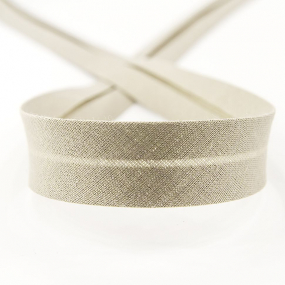 19436_Косая бейка хлопок/полиэстер 20 мм, 25 м, цвет 27, светло-серый