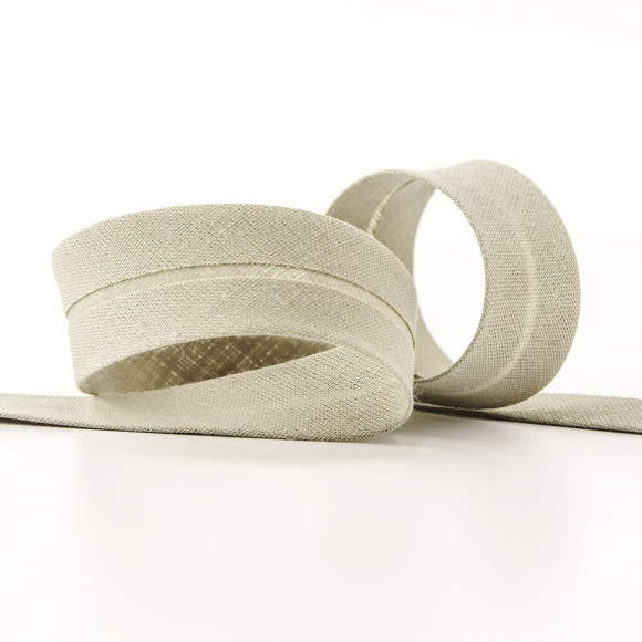 19436_Косая бейка хлопок/полиэстер 20 мм, 25 м, цвет 27, светло-серый