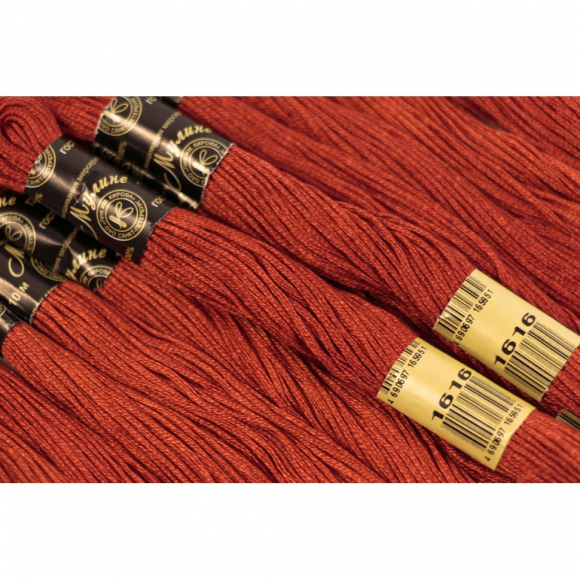 Нитки мулине цв.1616 т.терракотовый 12х10м С-Пб