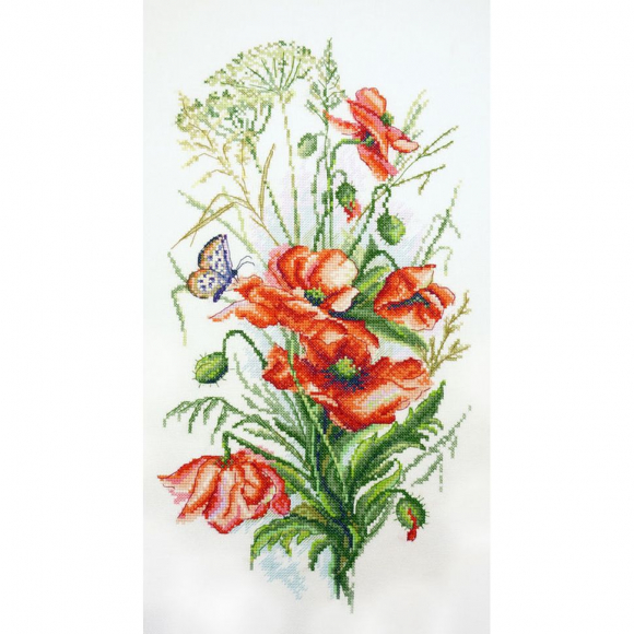 Набор для вышивания МАРЬЯ ИСКУСНИЦА арт.06.002.72 Маковые краски 20х40 см