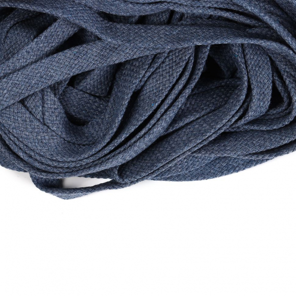 Шнур плоский х/б 15мм турецкое плетение цв.113 св.джинс уп.50 м