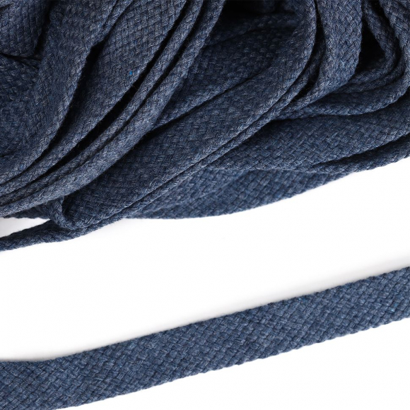 Шнур плоский х/б 15мм турецкое плетение цв.113 св.джинс уп.50 м