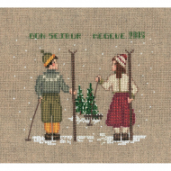 Набор для вышивания Le Bonheur des Dames арт.2328 Deux Skieurs (Два Лыжника) 12х15 см