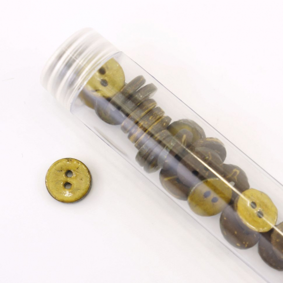 Пуговицы CONCEPT, размер 18, кокос, цвет COL.12 желто-зеленый