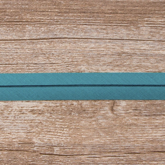 Косая бейка хлопок/полиэстер 20 мм, 25 м, цвет 55, малахитовый