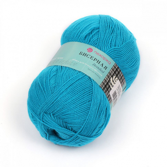 Пряжа для вязания ПЕХ Бисерная (100% акрил) 5х100г/450м цв.583 бирюза