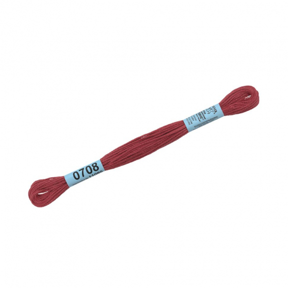 Нитки для вышивания Gamma мулине (0207-0819) 100% хлопок 24 x 8 м цв.0708 св.бордовый Нитки для вышивания Gamma мулине (0207-0819) 100% хлопок 24 x 8 м цв.0708 св.бордовый