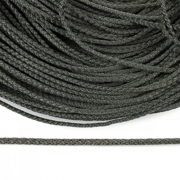 Шнур круглый полипропилен 04мм цв.серый уп.100м Шнур круглый полипропилен 04мм цв.серый уп.100м