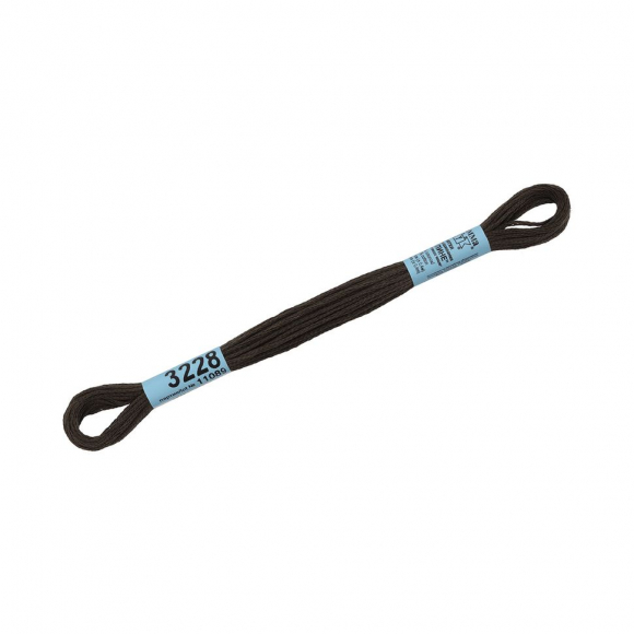 Нитки для вышивания Gamma мулине (3173-6115) 100% хлопок 24 x 8 м цв.3228 т.коричневый-хаки