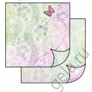 27525_Бумага двухсторонняя для скрапбукинга "Лиловые цветы"