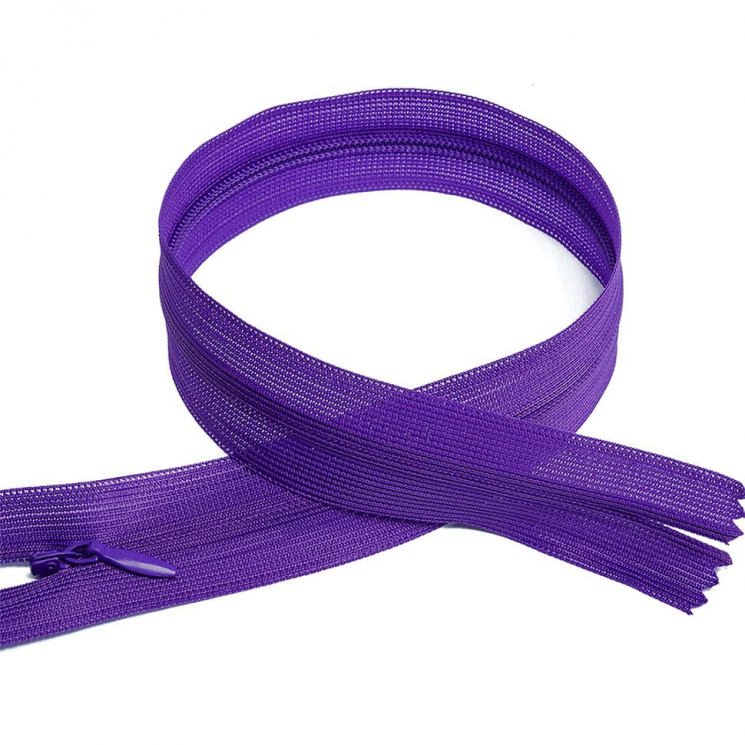 Молния MaxZipper пласт. потайная №3 50см н/р цв.F170 т.фиолетовый уп.50шт