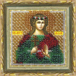 Рисунок на ткани ВЫШИВАЛЬНАЯ МОЗАИКА арт. 4040 Икона Св.Мученица Алла 6,5х6,5 см