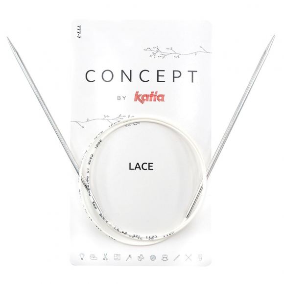 Спицы круговые супергладкие CONCEPT BY KATIA Lace №3,25, 50 см Спицы круговые супергладкие CONCEPT BY KATIA Lace №3,25, 50 см