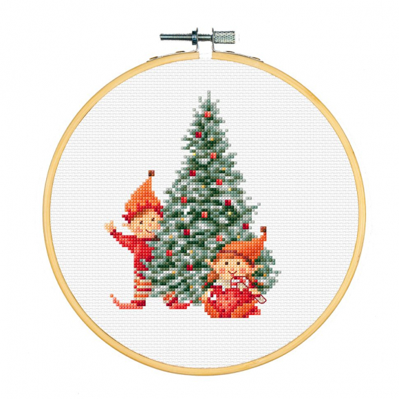 192929_Набор для вышивания "С Рождеством", канва Aida 14 ct