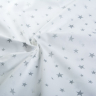 Ткань ранфорс с глитером Звездочки, арт.WH 19630-2, 130г/м?,100% хлопок, шир.240см, цв.белый/серебро, уп.10м