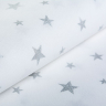 Ткань ранфорс с глитером Звездочки, арт.WH 19630-2, 130г/м?,100% хлопок, шир.240см, цв.белый/серебро, уп.10м