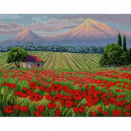 Набор для вышивания мулине НИТЕКС арт.А-0007 Священная гора 51х40 см