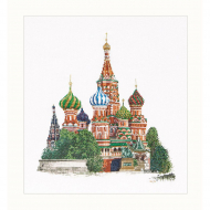 Набор для вышивания THEA GOUVERNEUR арт.513A Собор Покрова Пресвятой Богородицы, что на Рву 34х37 см