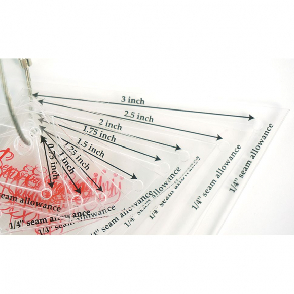 96839_Набор лекал для заготовок-ромбов, 8 размеров (3/4”, 1”, 1 1/4”,1 1/2”, 1 3/4”, 2”,2 1/2”, 3”)
