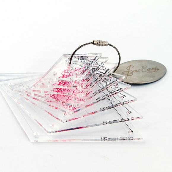 96839_Набор лекал для заготовок-ромбов, 8 размеров (3/4”, 1”, 1 1/4”,1 1/2”, 1 3/4”, 2”,2 1/2”, 3”)