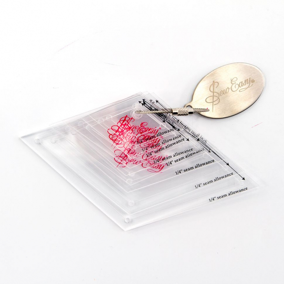 96839_Набор лекал для заготовок-ромбов, 8 размеров (3/4”, 1”, 1 1/4”,1 1/2”, 1 3/4”, 2”,2 1/2”, 3”)