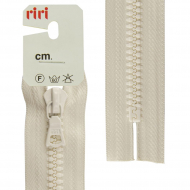 30245_Молния riri тракторная неразъемная, 6 мм, 20 cм, цвет 2111, бело-бежевый светлый