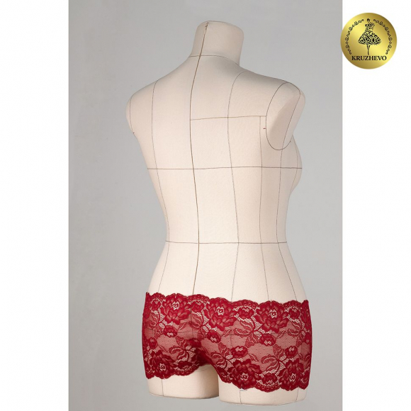 Кружево-стрейч KRUZHEVO арт.TBY.L838 шир.180мм цв.13 красный уп.25м