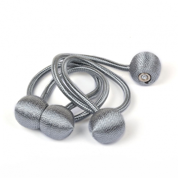 Подхват для штор на магните  TBY-Р1910-02 цв. серый 43см уп.2шт