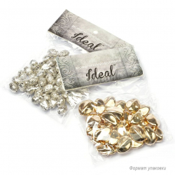 Бусины металлизированные круглые  Ideal  12мм золото уп.50г