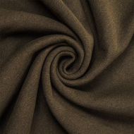 Ткань трикотаж Футер 3х нитка начес хлопок 320г пенье 185см хаки 19-0511 уп.6м