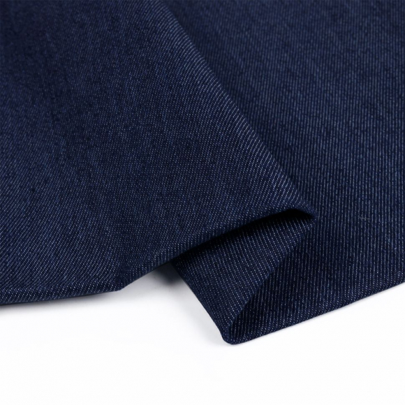 Ткань Джинс 270 г/м? 65% полиэстер, 33% хлопок, 2% спандекс шир.150 см арт.TBY.Jns.00620.3 цв.03 т.синий уп.1м