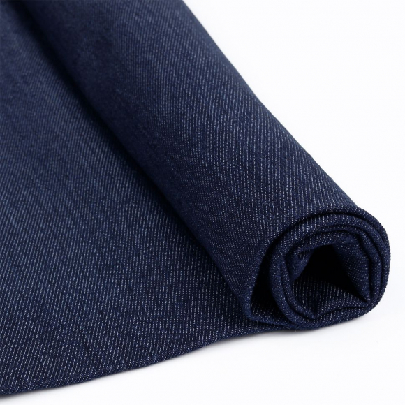 Ткань Джинс 270 г/м? 65% полиэстер, 33% хлопок, 2% спандекс шир.150 см арт.TBY.Jns.00620.3 цв.03 т.синий уп.1м