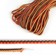 Шнур круглый полипропилен 06мм цв.черно-желто-красный уп.20м