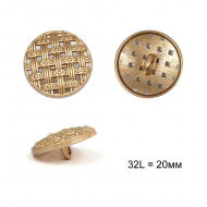Пуговицы металлические С-ME325 цв.золото 32L-20мм, на ножке, 12шт
