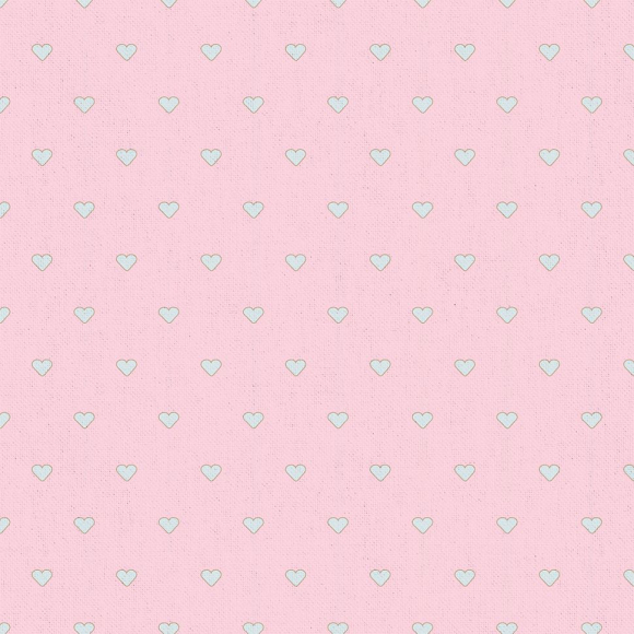 Ткань для пэчворка PEPPY Бабушкин Сундучок 140 г/м? 100% хлопок цв.БС-39 сердечки розовый уп.50х55 см