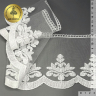 Кружево на жесткой сетке Exclusive арт.TBY 3L1041A шир.120мм цв.01 белый уп.13,71м