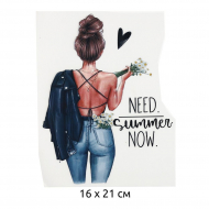 Термотрансфер арт.TBY.1301 Need Summer Now 16х21см, уп.10шт