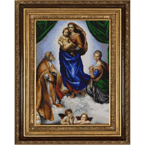 Рисунок на ткани (Бисер) КОНЁК арт. 9754 Сикстинская Мадонна 29х39 см