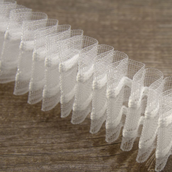 111736_Лента шторная прозрачная, равномерной сборки, 26 мм, нарезка 10 м