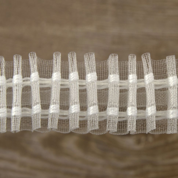 111736_Лента шторная прозрачная, равномерной сборки, 26 мм, нарезка 10 м